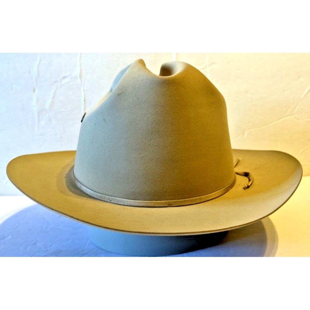 1950s Stetson One Hundred 100x Beaver 7 1/4 Cowboy  Dress Hat  Brim 2.5 Vtg
